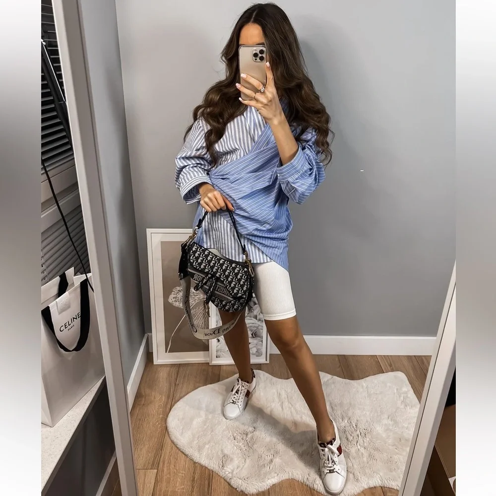 NWT Zara Poplin Wrap Shirt - Picture 6 of 11